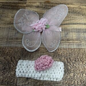 Baby Headband And Fairy Wings Flower Costume Halloween Newborn